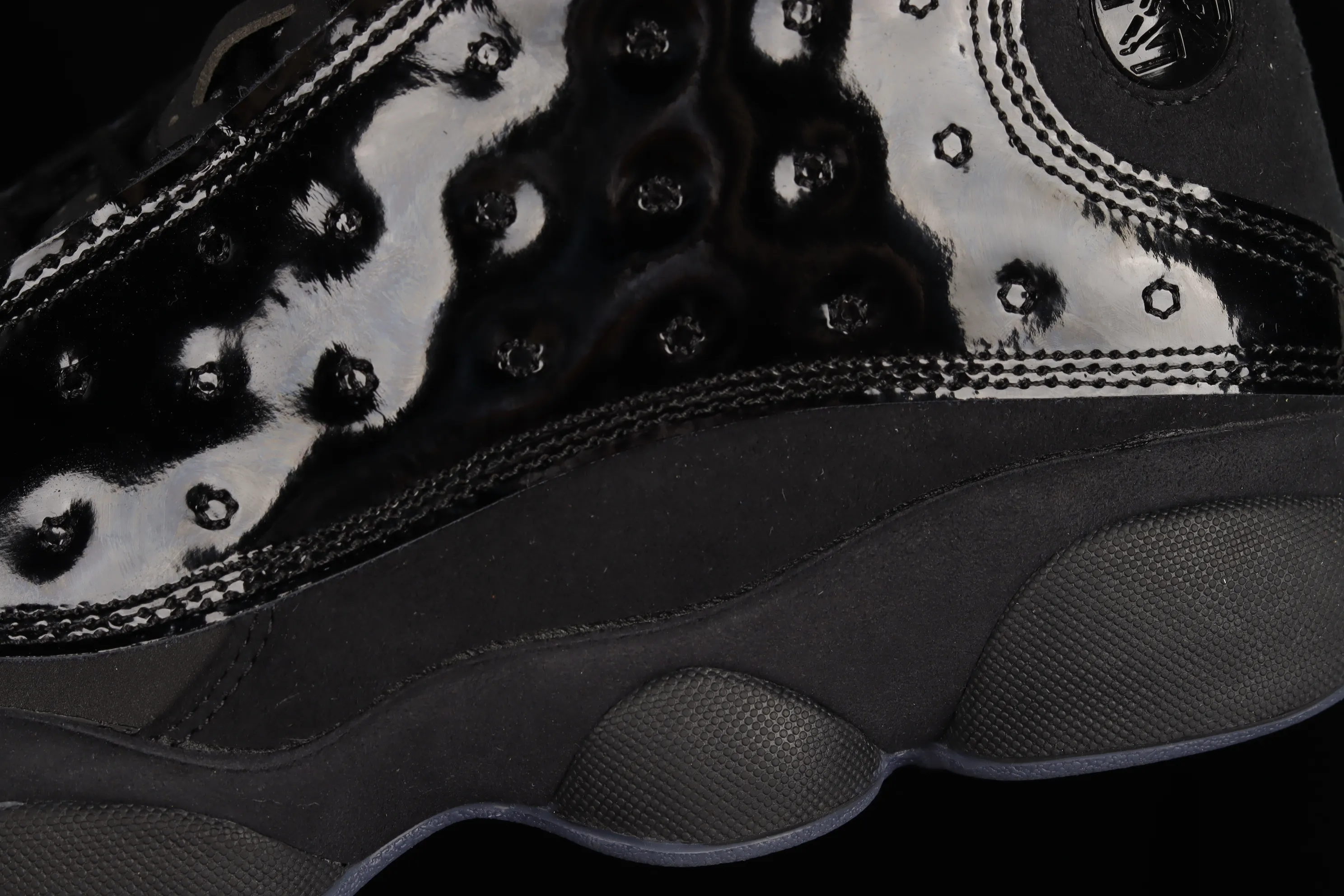 All categories Air Jordan Jordan series basketball shoes Air Jordan 13 Nk Air Jordan 13 "Cap and Gown" AJ13 Joe 13 black cat patent leather high-end replica basketball shoes 414571-012